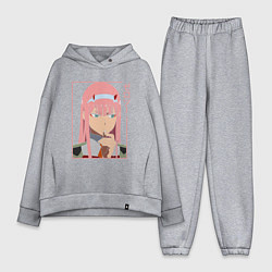 Женский костюм оверсайз Darling in the Franxx 02, цвет: меланж