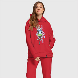 Женский костюм оверсайз Пять невест Накано Мику, цвет: красный — фото 2