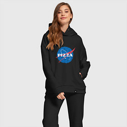 Женский костюм оверсайз NASA Pizza, цвет: черный — фото 2