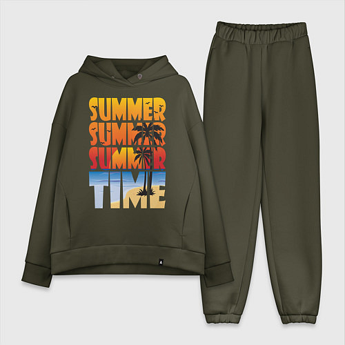Женский костюм оверсайз SUMMER TIME / Хаки – фото 1