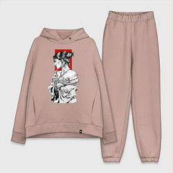 Женский костюм оверсайз Шибари, цвет: пыльно-розовый