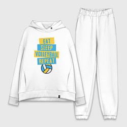 Женский костюм оверсайз Еда, сон, волейбол