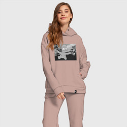 Женский костюм оверсайз Simpsons x Nirvana, цвет: пыльно-розовый — фото 2
