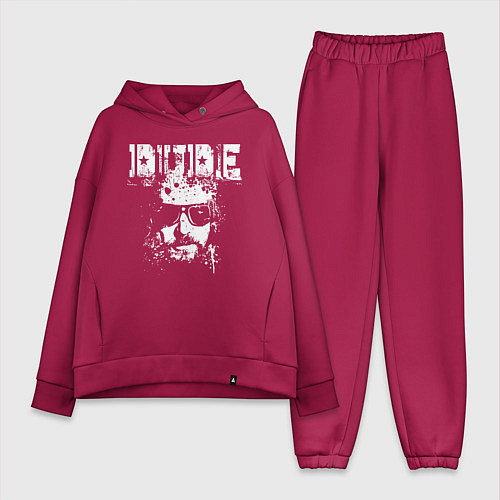 Женский костюм оверсайз Dude / Маджента – фото 1