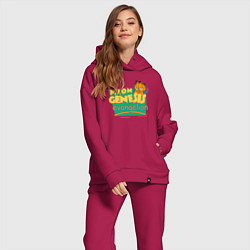 Женский костюм оверсайз GARFIELD GENESIS EVANGELION, цвет: маджента — фото 2