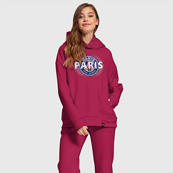 Женский костюм оверсайз PSG Core Wordmark Graphic New 202223, цвет: маджента — фото 2