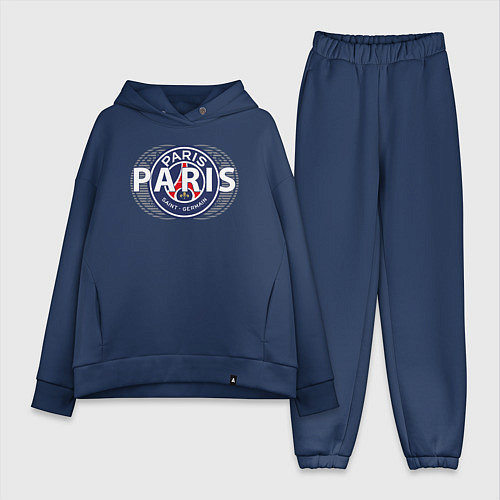 Женский костюм оверсайз PSG Core Wordmark Graphic New 202223 / Тёмно-синий – фото 1