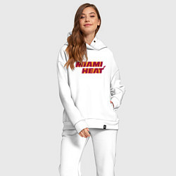Женский костюм оверсайз NBA - Miami Heat, цвет: белый — фото 2