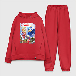 Женский костюм оверсайз SONIC СОНИК Z, цвет: красный