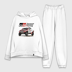 Женский костюм оверсайз Toyota Gazoo Racing Team, Finland Motorsport, цвет: белый
