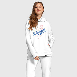 Женский костюм оверсайз Los Angeles Dodgers baseball, цвет: белый — фото 2