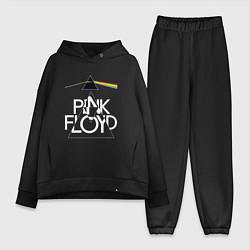 Женский костюм оверсайз PINK FLOYD LOGO ПИНК ФЛОЙД, цвет: черный