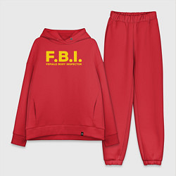 Женский костюм оверсайз FBI Женского тела инспектор, цвет: красный