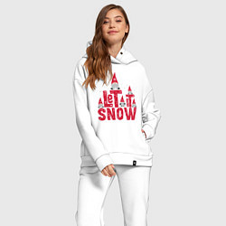 Женский костюм оверсайз Let it snow - пусть идет снег, цвет: белый — фото 2