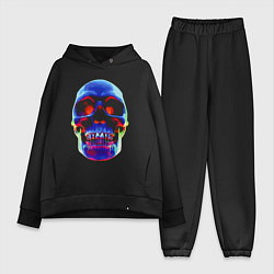 Женский костюм оверсайз Cool neon skull