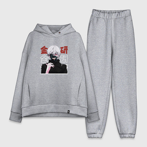 Женский костюм оверсайз Токийский гуль Tokyo Ghoul, Ken Kaneki Канеки Кен / Меланж – фото 1