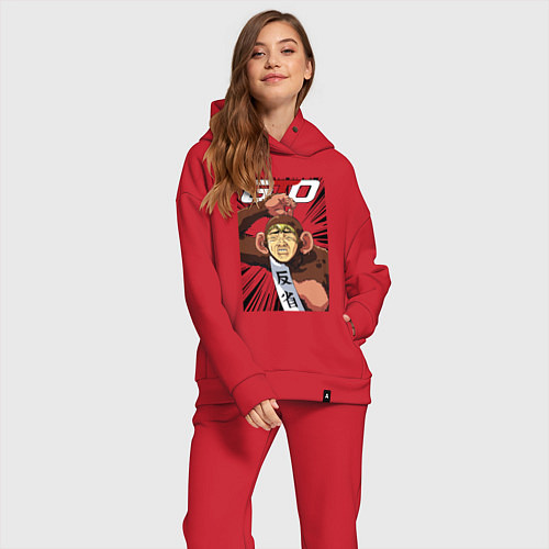 Женский костюм оверсайз Onizuka gorilla / Красный – фото 2