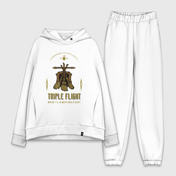 Женский костюм оверсайз Somewhere in Scotland is Triple Flight where Ill a, цвет: белый