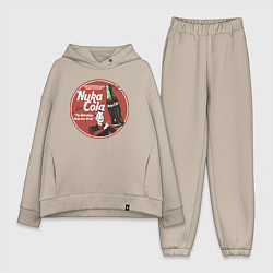 Женский костюм оверсайз Nuka Cola Ice Cold Retro, цвет: миндальный