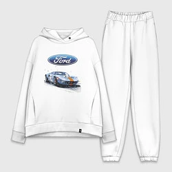 Женский костюм оверсайз Ford Motorsport, цвет: белый
