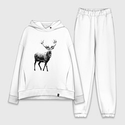 Женский костюм оверсайз Черный олень Black Deer, цвет: белый