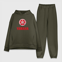 Женский костюм оверсайз Yamaha Логотип Ямаха, цвет: хаки