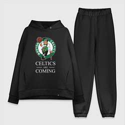 Женский костюм оверсайз Boston Celtics are coming Бостон Селтикс, цвет: черный