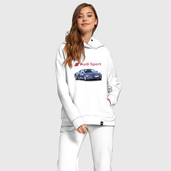Женский костюм оверсайз Audi sport Racing, цвет: белый — фото 2