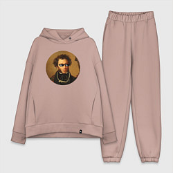 Женский костюм оверсайз Пушка!, цвет: пыльно-розовый