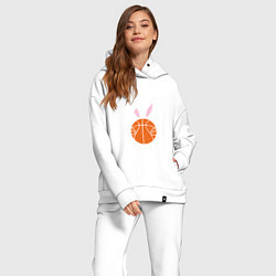 Женский костюм оверсайз Basketball Bunny, цвет: белый — фото 2