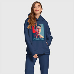 Женский костюм оверсайз Orwell - I told you, цвет: тёмно-синий — фото 2