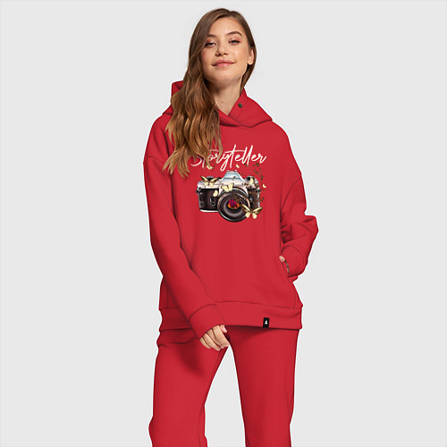 Женский костюм оверсайз Storyteller / Красный – фото 2