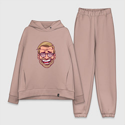 Женский костюм оверсайз Klopp Smile, цвет: пыльно-розовый