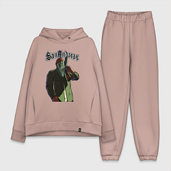 Женский костюм оверсайз GTA Orange gangster, цвет: пыльно-розовый