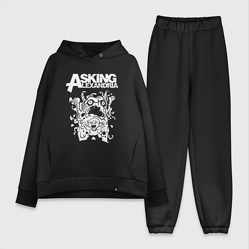Женский костюм оверсайз Asking alexandria монстер / Черный – фото 1