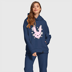 Женский костюм оверсайз Bad Bunny Floral Bunny, цвет: тёмно-синий — фото 2