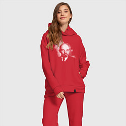 Женский костюм оверсайз Владимир Ленин, цвет: красный — фото 2