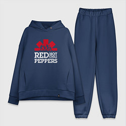 Женский костюм оверсайз RHCP Logo Red Hot Chili Peppers Logo, цвет: тёмно-синий