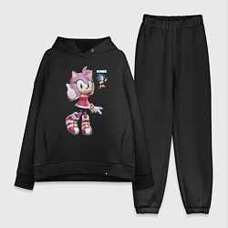 Женский костюм оверсайз Sonic Amy Rose Video game, цвет: черный