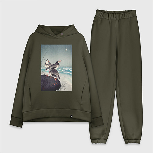 Женский костюм оверсайз Snipes at the Shore / Хаки – фото 1