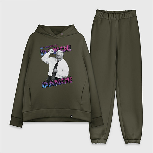 Женский костюм оверсайз Жаркое лето 96го Борис Ельцин / Хаки – фото 1