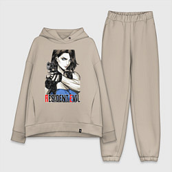 Женский костюм оверсайз Jill RE3, цвет: миндальный