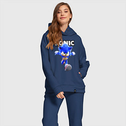 Женский костюм оверсайз Sonic the Hedgehog 2022, цвет: тёмно-синий — фото 2