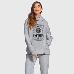 Женский костюм оверсайз Inter: Football Club Number 1 Legendary, цвет: меланж — фото 2