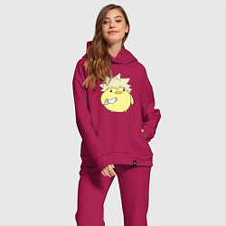 Женский костюм оверсайз Опасный Бакуго My Hero Academia, цвет: маджента — фото 2