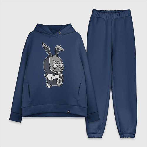 Женский костюм оверсайз Cool hare Hype Крутой заяц Шумиха / Тёмно-синий – фото 1