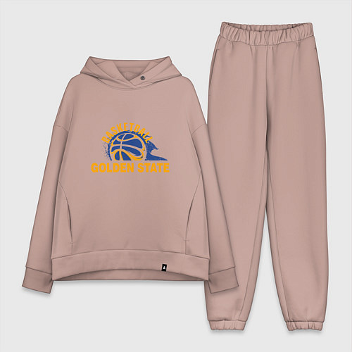 Женский костюм оверсайз Golden State Basketball / Пыльно-розовый – фото 1