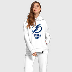 Женский костюм оверсайз Тампа-Бэй 3D Logo, цвет: белый — фото 2