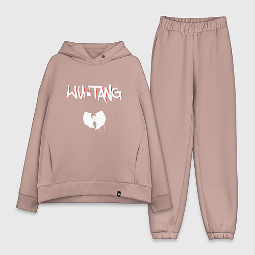 Женский костюм оверсайз Ву-Тэнг Клэн / Пыльно-розовый – фото 1