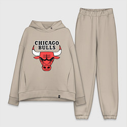 Женский костюм оверсайз Chicago Bulls, цвет: миндальный